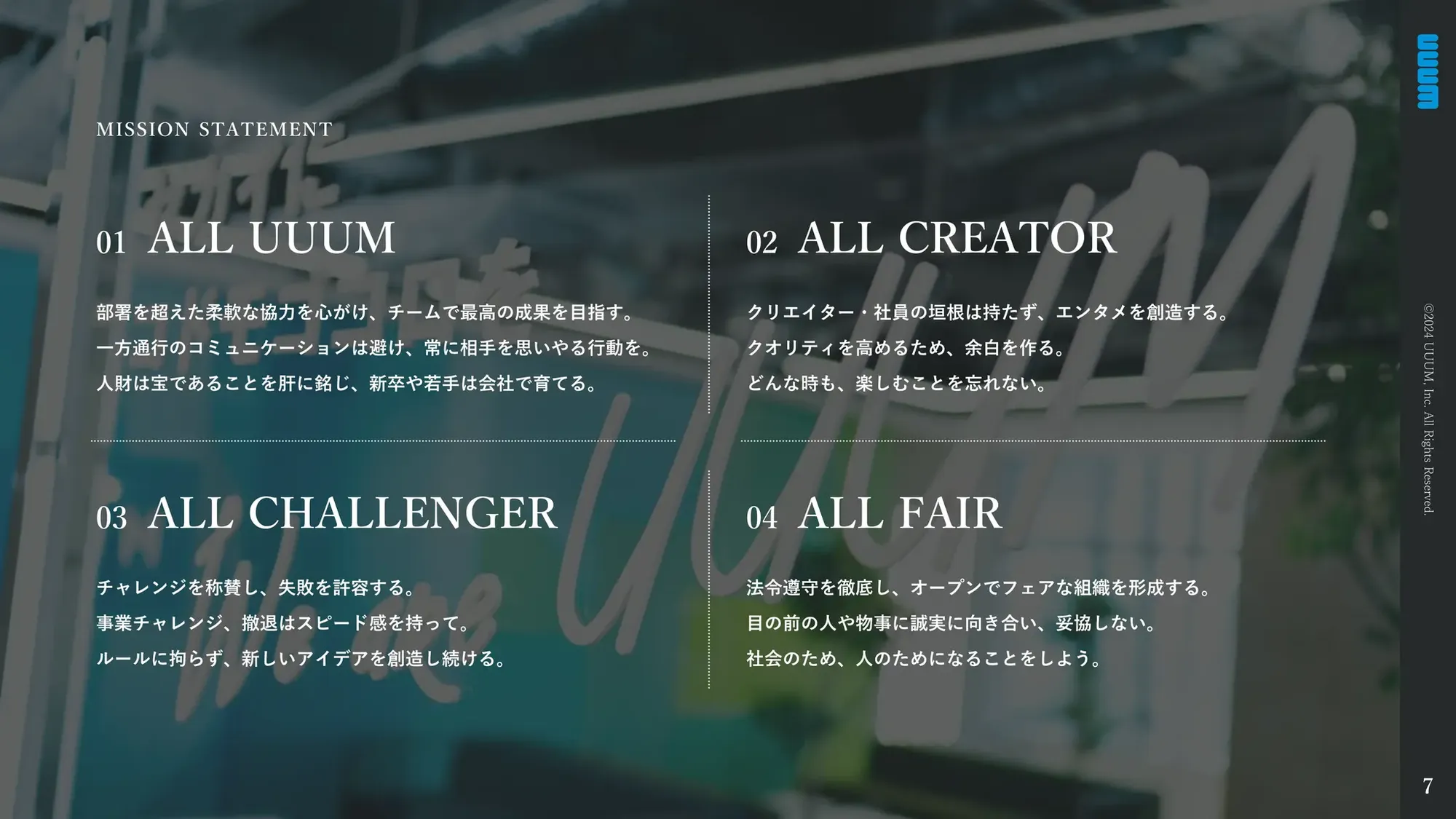 【UUUM株式会社】Company Deck