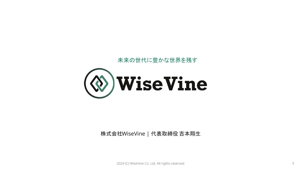 WiseVine会社説明資料