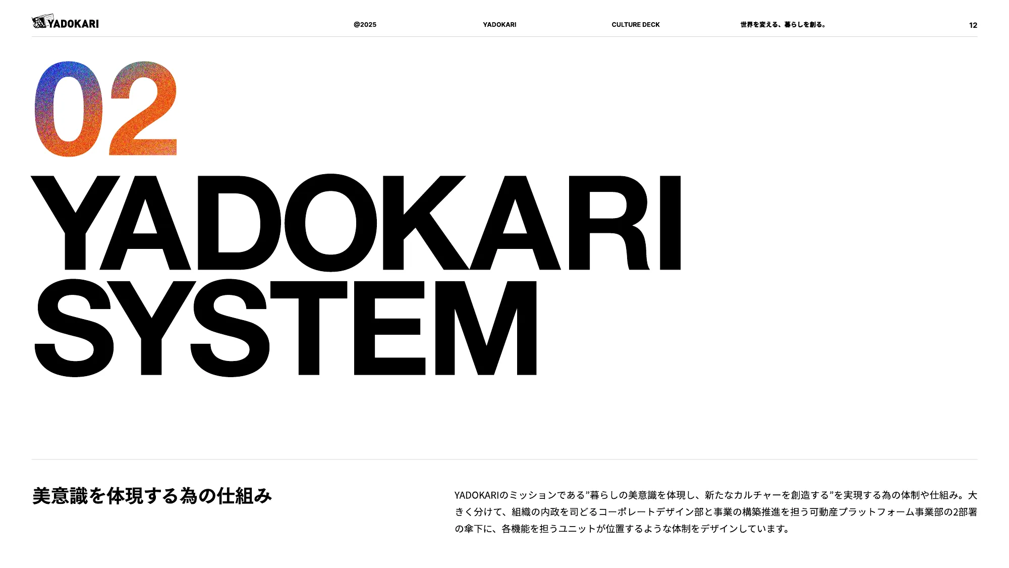 YADOKARI CULTURE DECK 2025