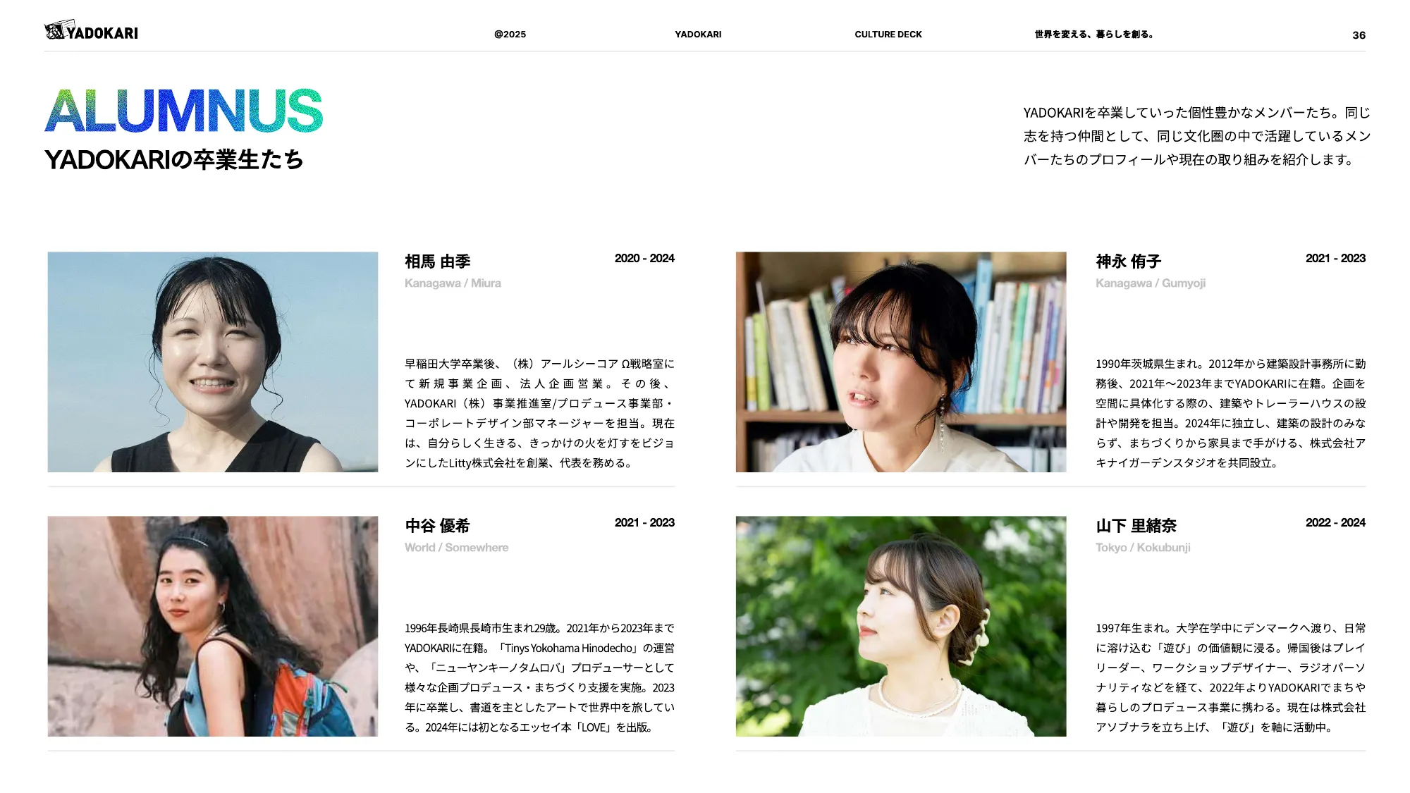 YADOKARI CULTURE DECK 2025