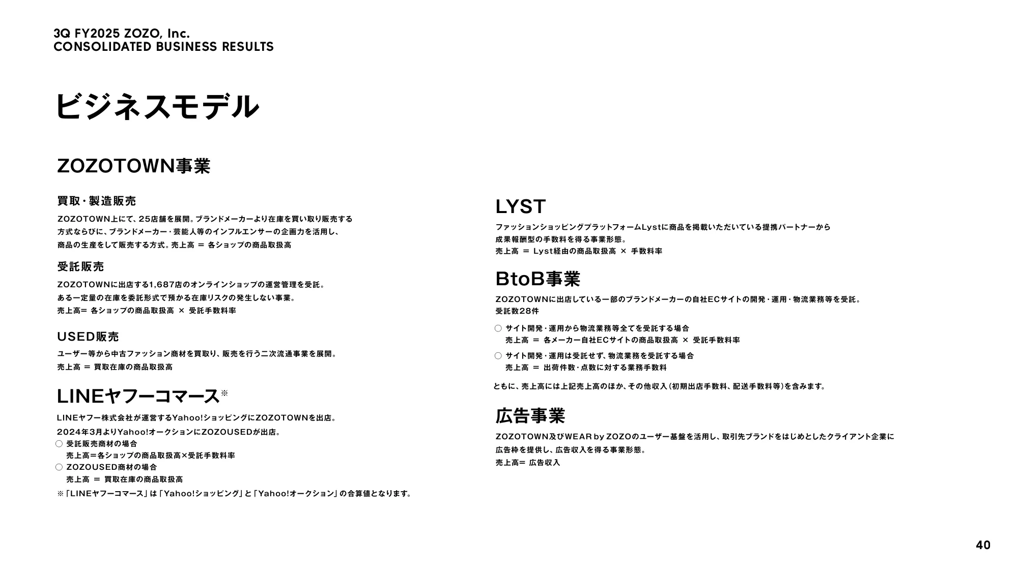 株式会社ZOZO 2026年3月期 第3四半期 決算説明会資料